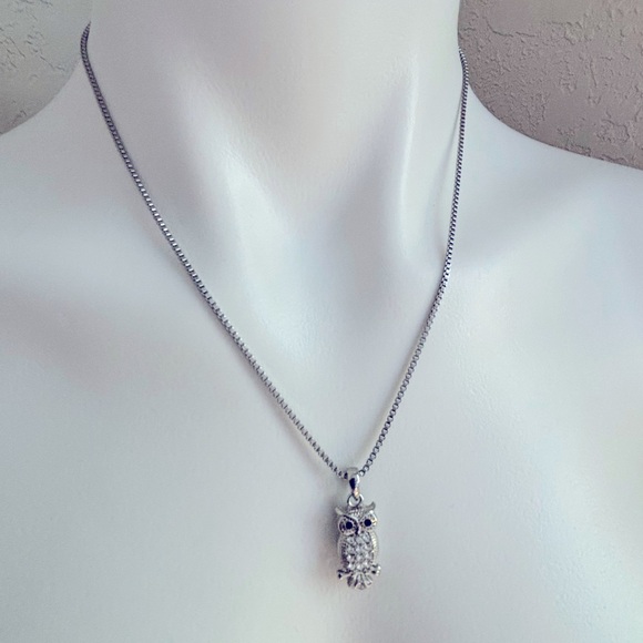 Jewelry - Silver Necklace with owl pendant